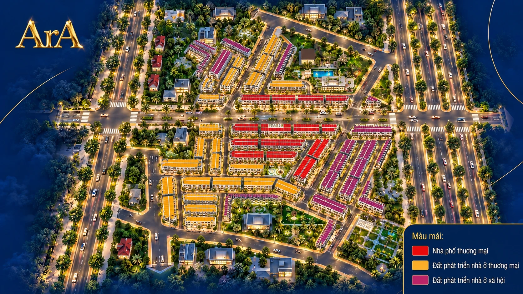 Phối cảnh minh họa ba loại nhà ArA